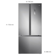 Load image into Gallery viewer, Haier 489L French Door Frost Free Fridge Satina Silver HRF520FS