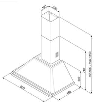 Load image into Gallery viewer, Smeg 90cm Victoria Aesthetic Black Canopy Rangehood KT90BLA