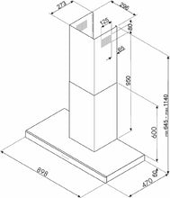 Load image into Gallery viewer, Smeg 90cm Anthracite Canopy Rangehood KS90AEA