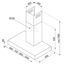 Load image into Gallery viewer, Smeg 90cm Matt Black Canopy Rangehood KBTAU900MNE