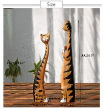Load image into Gallery viewer, 2pcs Creative Nordic Wooden Cat Model