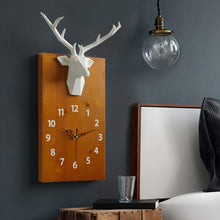 Load image into Gallery viewer, Deer Face Wall Clock Modern Design