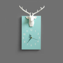Load image into Gallery viewer, Deer Face Wall Clock Modern Design
