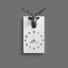 Load image into Gallery viewer, Deer Face Wall Clock Modern Design