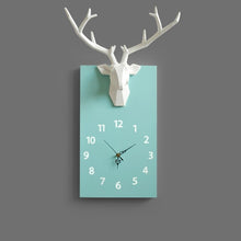 Load image into Gallery viewer, Deer Face Wall Clock Modern Design