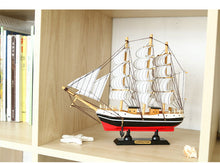 Load image into Gallery viewer, Vintage Mediterranean Wooden Sailing Boat