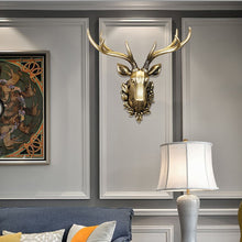 Load image into Gallery viewer, 3D Deer Head Metal Statue