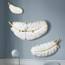 Load image into Gallery viewer, Feather Wall Clock Silent Modern Design