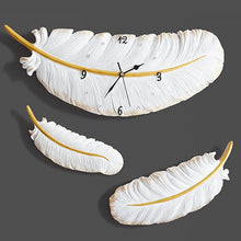 Load image into Gallery viewer, Feather Wall Clock Silent Modern Design