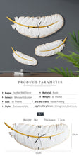 Load image into Gallery viewer, Feather Wall Clock Silent Modern Design