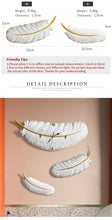 Load image into Gallery viewer, Feather Wall Clock Silent Modern Design