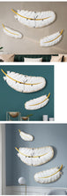 Load image into Gallery viewer, Feather Wall Clock Silent Modern Design