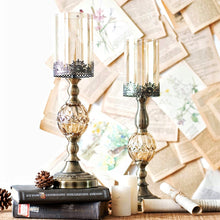 Load image into Gallery viewer, Metal Candle Holder Luxury Glass