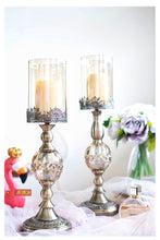 Load image into Gallery viewer, Metal Candle Holder Luxury Glass