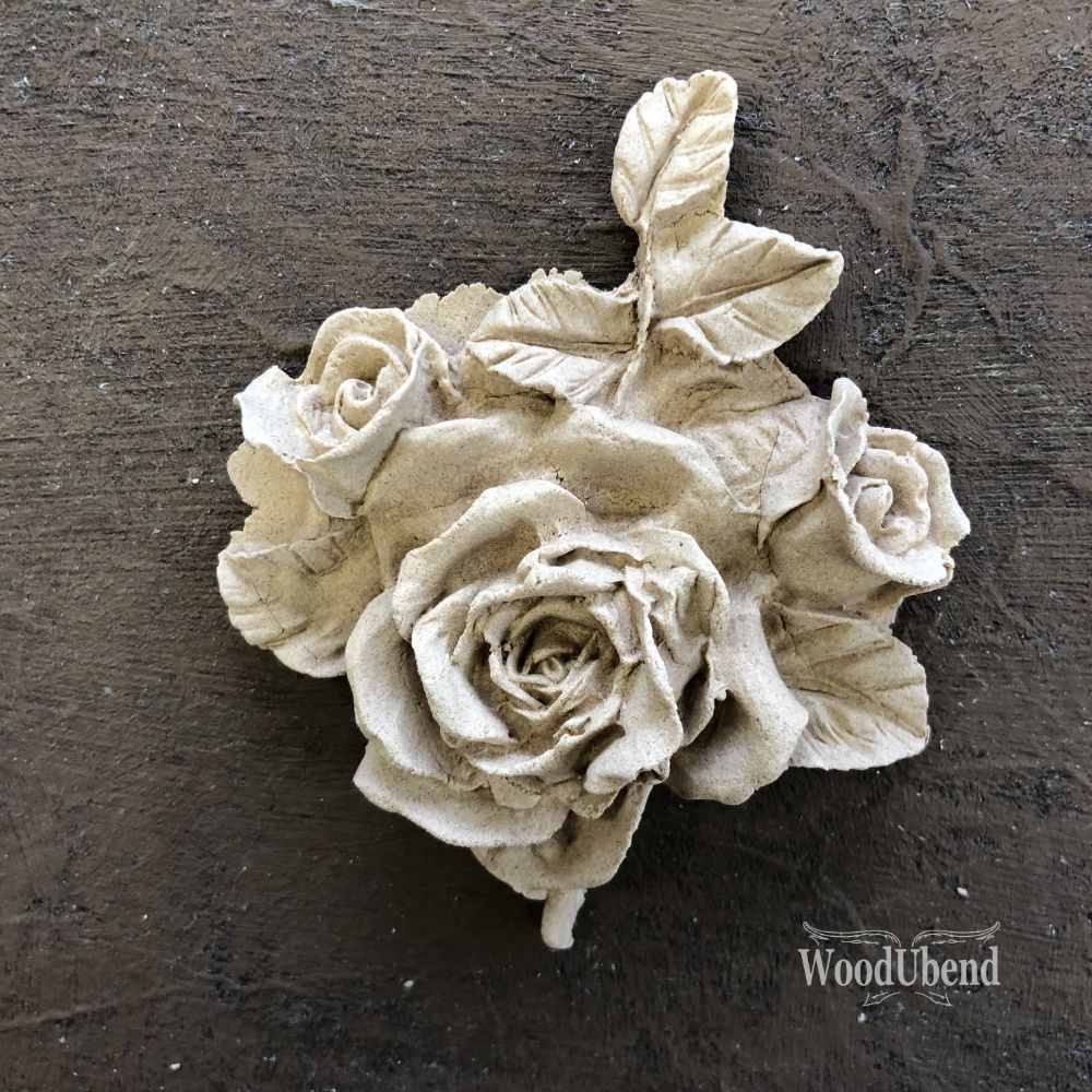 WoodUBend mouldings Pack of Five Rose Bouquets WUB0330 6cms