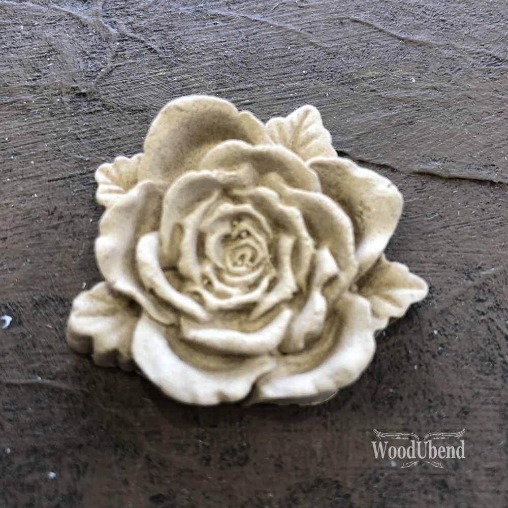 WoodUBend mouldings Pack of Five Small Leafed Roses WUB0339 4cms