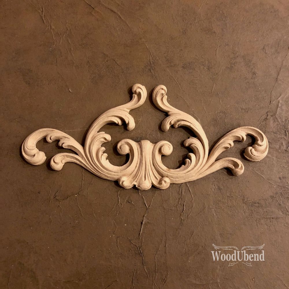 WoodUBend mouldings pack  of Two Decorative Plumes WUB1418 28.5x12cm