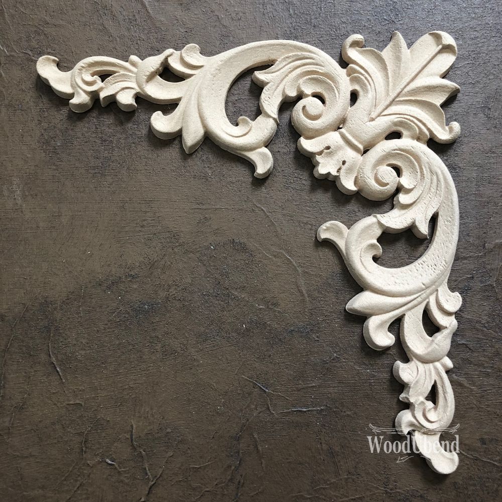 WoodUBend mouldings pack of Two Pediments WUB2094 15x8cms