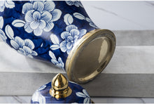 Load image into Gallery viewer, Antique Royal Hand painted Blue and white Ceramic Ginger Jars
