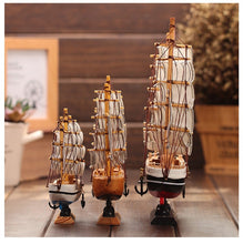 Load image into Gallery viewer, Wooden Ship Model Nautical Sailing Ship
