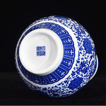 Load image into Gallery viewer, Antique Blue and White Porcelain Lotus Ginger Jars
