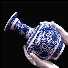 Load image into Gallery viewer, Antique Blue and White Porcelain Lotus Ginger Jars
