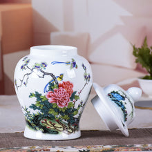 गैलरी व्यूवर में इमेज लोड करें, Ceramic  Bird And Flowers Ginger Jar
