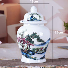 गैलरी व्यूवर में इमेज लोड करें, Ceramic  Bird And Flowers Ginger Jar
