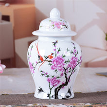 गैलरी व्यूवर में इमेज लोड करें, Ceramic  Bird And Flowers Ginger Jar
