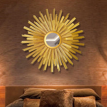 गैलरी व्यूवर में इमेज लोड करें, European Wrought Iron Sun Decorative Wall Mirror
