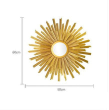 Load image into Gallery viewer, European Wrought Iron Sun Decorative Wall Mirror
