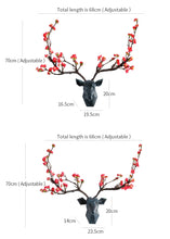 Load image into Gallery viewer, 3d Deer head With Flower Antler Wall Decor
