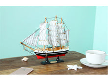 Load image into Gallery viewer, Vintage Mediterranean Wooden Sailing Boat
