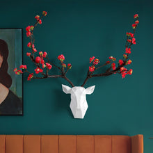 Load image into Gallery viewer, 3d Deer head With Flower Antler Wall Decor
