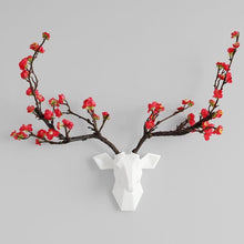 Load image into Gallery viewer, 3d Deer head With Flower Antler Wall Decor
