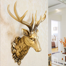 Load image into Gallery viewer, 3D Deer Head Metal Statue
