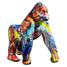Load image into Gallery viewer, Creative Colorful Graffiti Gorilla Sculpture
