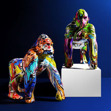 Load image into Gallery viewer, Creative Colorful Graffiti Gorilla Sculpture
