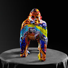 Load image into Gallery viewer, Creative Colorful Graffiti Gorilla Sculpture
