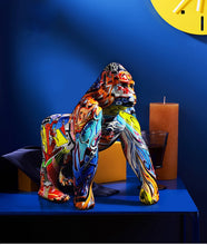 Load image into Gallery viewer, Creative Colorful Graffiti Gorilla Sculpture
