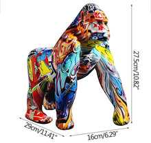 Load image into Gallery viewer, Creative Colorful Graffiti Gorilla Sculpture
