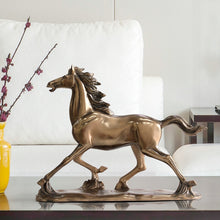 Load image into Gallery viewer, Antique Brass Horse Resin Sculpture
