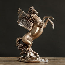 Load image into Gallery viewer, Antique Brass Horse Resin Sculpture
