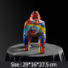 Load image into Gallery viewer, Creative Colorful Graffiti Gorilla Sculpture
