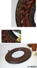 Load image into Gallery viewer, Antique Big Mirror Bamboo &amp; Wooden Frame
