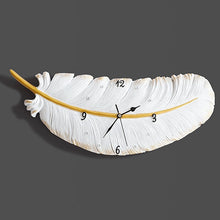 Load image into Gallery viewer, Feather Wall Clock Silent Modern Design
