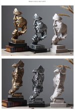 Load image into Gallery viewer, Nordic Abstract Silence Is Gold Statue
