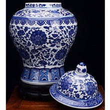 Load image into Gallery viewer, Antique Blue and White Porcelain Ginger Jars
