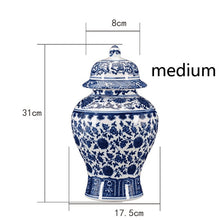 Load image into Gallery viewer, Antique Blue and White Porcelain Ginger Jars
