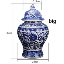 Load image into Gallery viewer, Antique Blue and White Porcelain Ginger Jars
